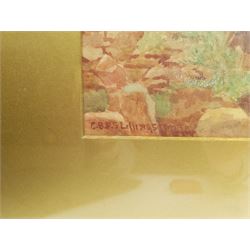 George Brooks Percy Lillington (British 1850-1932): Stone Bridge Dartmoor, watercolour signed 30cm x 50cm; George Henry Jenkins (British 1838-1914): Sheep on Dartmoor, watercolour signed 17cm x 28cm (2)