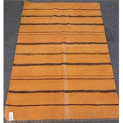  Kilim yellow ground rug with striped field, 150cm x 106cm  