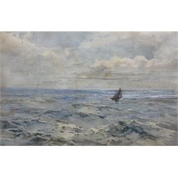 Helen O'Hara (Irish 1846-1920): Yacht at Sea, watercolour signed with monogram 23cm x 35cm