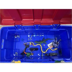 Collection of 1990s toys, including Biker Mice from Mars, Teenage Mutant Ninja Turtles, Thunderbirds etc in three boxes 