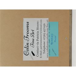 Colin S Frooms (British 1933-2017): 'Richard - Study of Man in a Jacket', mixed media signed, titled on label verso 37cm x 27cm