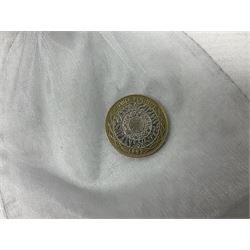 Coins and banknotes, including Lowther mis-printed five pound note 'HH09', Somerset one pound note 'CZ13', United States of America 1971 and 1976 one dollar coins, Great British commemorative crowns, Queen Elizabeth II 1997 two pound coin, 2008 five pound coin, King George V 1920 and 1931  florins and various other pre-decimal coins