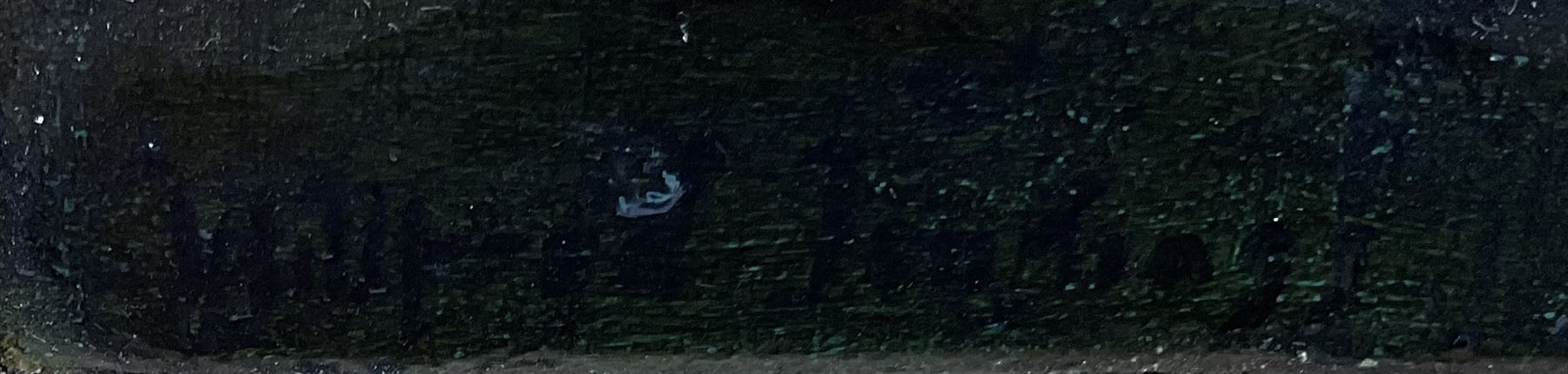 Wilfred Bosworth Jenkins (British 1857-1936): Moonlight Suburban Street, oil on panel signed 20cm x 30cm