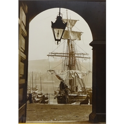  Whitby, 'Free Education', 'Through the Station Doorway', High Seas on Whitby.', four prints after Frank Meadow Sutcliffe and one other photographic print of Scarborough max 40cm x 50cm (5)  