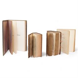 Lamb, Charles - 'The Last Essays of Elia' introduction by Augustine Birrell, illustrated by Charles Brock, third edition published by Dent 1901 in two volumes, half cream leather and brown boards, top edge gilt,  bookplate of H A Ashworth, Arnold, Matthew - 'Essays in Criticism' published Macmillan 1915-16 in two volumes, half leather and marbled boards and Lamb, Charles and Mary - 'Tales from Shakespeare' full calf and gilt spine (3), 'Georgian Poetry' third edition 1913, full leather and gilt, 'Letters of the late William Cowper1820, Stevenson R L - 'Father Damien limited 2nd edition of 1000, published 1901, soft cover and Hoole, J - 'The Orlando of Ariosta' 1819 