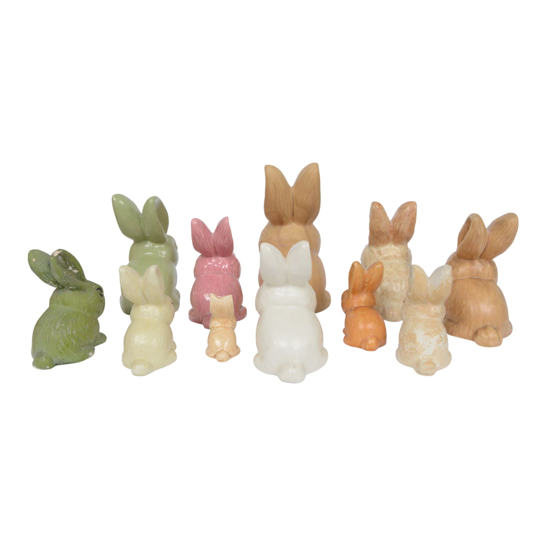 Collection of Sylvac and similar Rabbits, including model numbers 1065, 1026 etc, largest H24cm