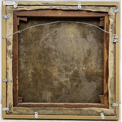 Circle of Walter Richard Sickert RA RBA (British 1860-1942): Gentleman in a Bowler Hat, oil on canvas indistinctly signed 50cm x 50cm