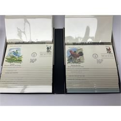 Mostly Queen Elizabeth II Great British first day covers, many with printed address and special postmarks, housed in various ring binder folders and United States of America 'The Official Birds and Flowers of Our Fifty States' first day cover collection