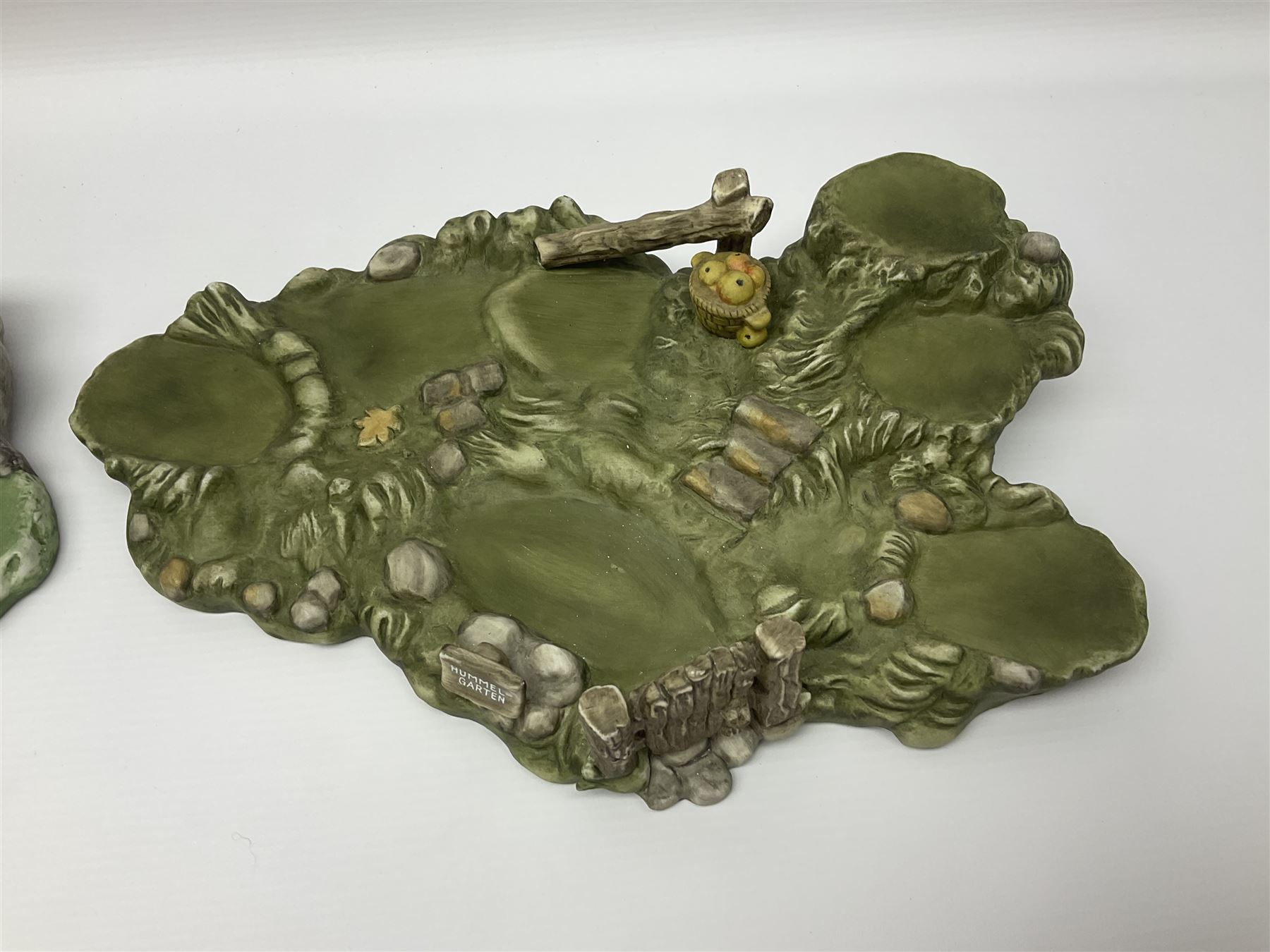 Collection Hummel figures by Goebel, together with three hummel landscapes, Hummel Quelle, Hummel Weiher and Hummel Garten