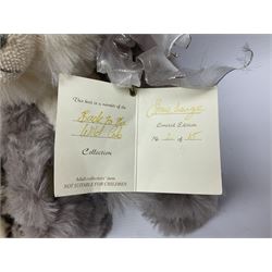 The Cotswold Bear Company - three limited edition teddy bears comprising ‘Lucas’ no. 1/1 H37cm and ‘Stonehenge’ no. 2/15 H39cm, both from the Back to the Wild Cub collection; and ‘Monsoon’ no. 3/10 H34cm from the Safari collection; all with original labels and purchase receipts (3) 