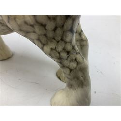 Beswick Shire horse in rocking horse grey no. 818, with printed mark beneath, H21cm