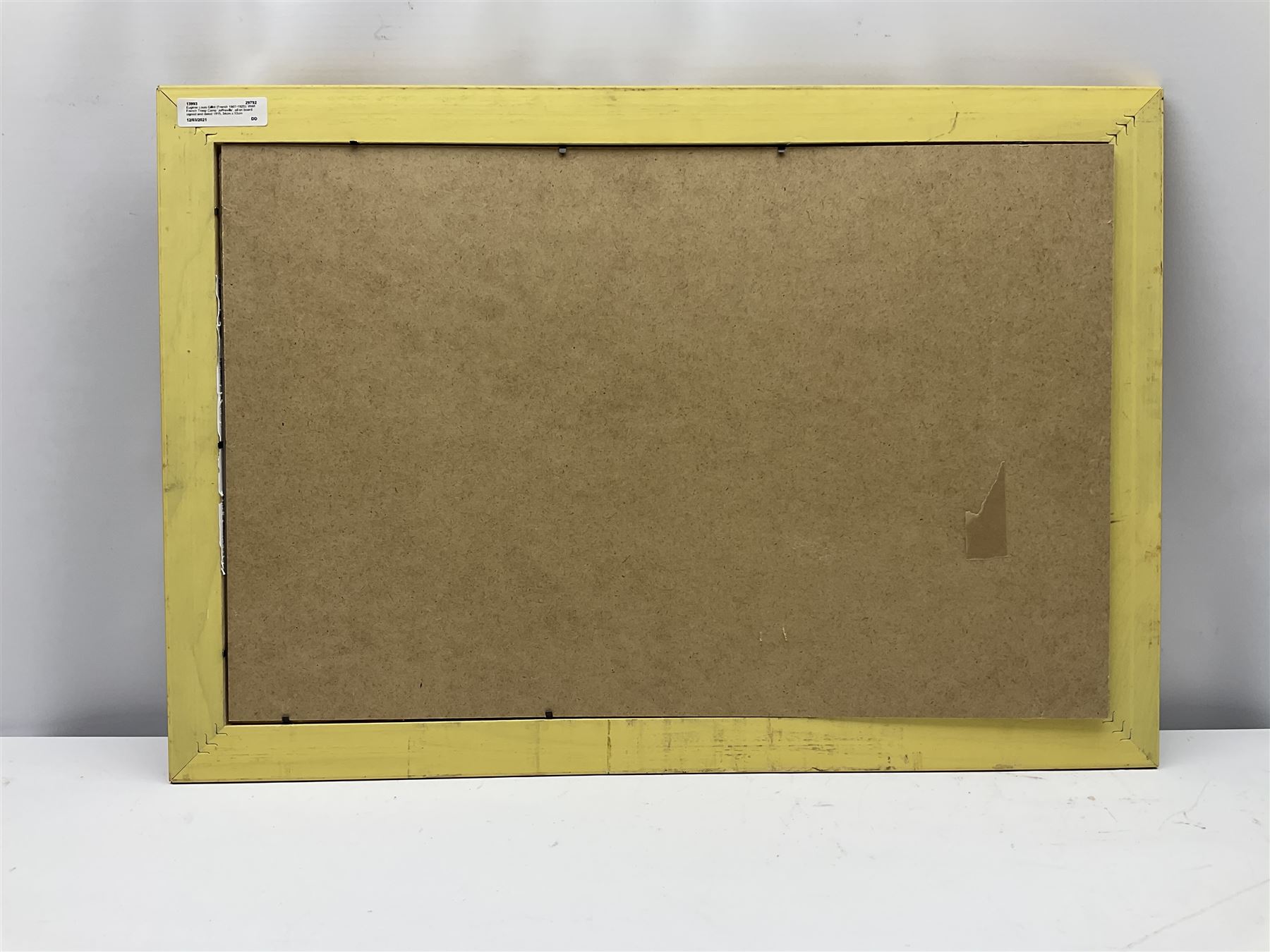 Eugène Louis Gillot (French 1867-1925): WWl French Troop Camp 'Joffreville', oil on board signed and dated 1915, 34cm x 53cm