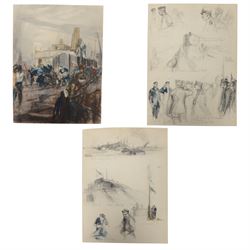 Charles Fouqueray; three limited edition prints from the Great War 1914-18, H29cm
