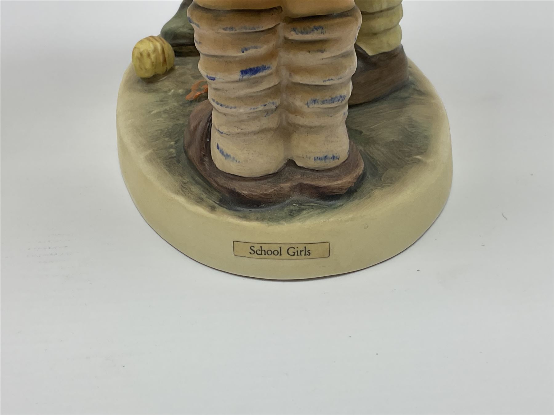 Large Hummel figure group by Goebel, School Girls, together with Hummel figure group, We Wish You The Best, tallest H23.5cm