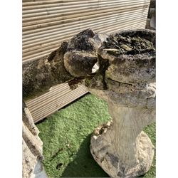 Cast stone garden figure and two bird baths  - THIS LOT IS TO BE COLLECTED BY APPOINTMENT FROM DUGGLEBY STORAGE, GREAT HILL, EASTFIELD, SCARBOROUGH, YO11 3TX