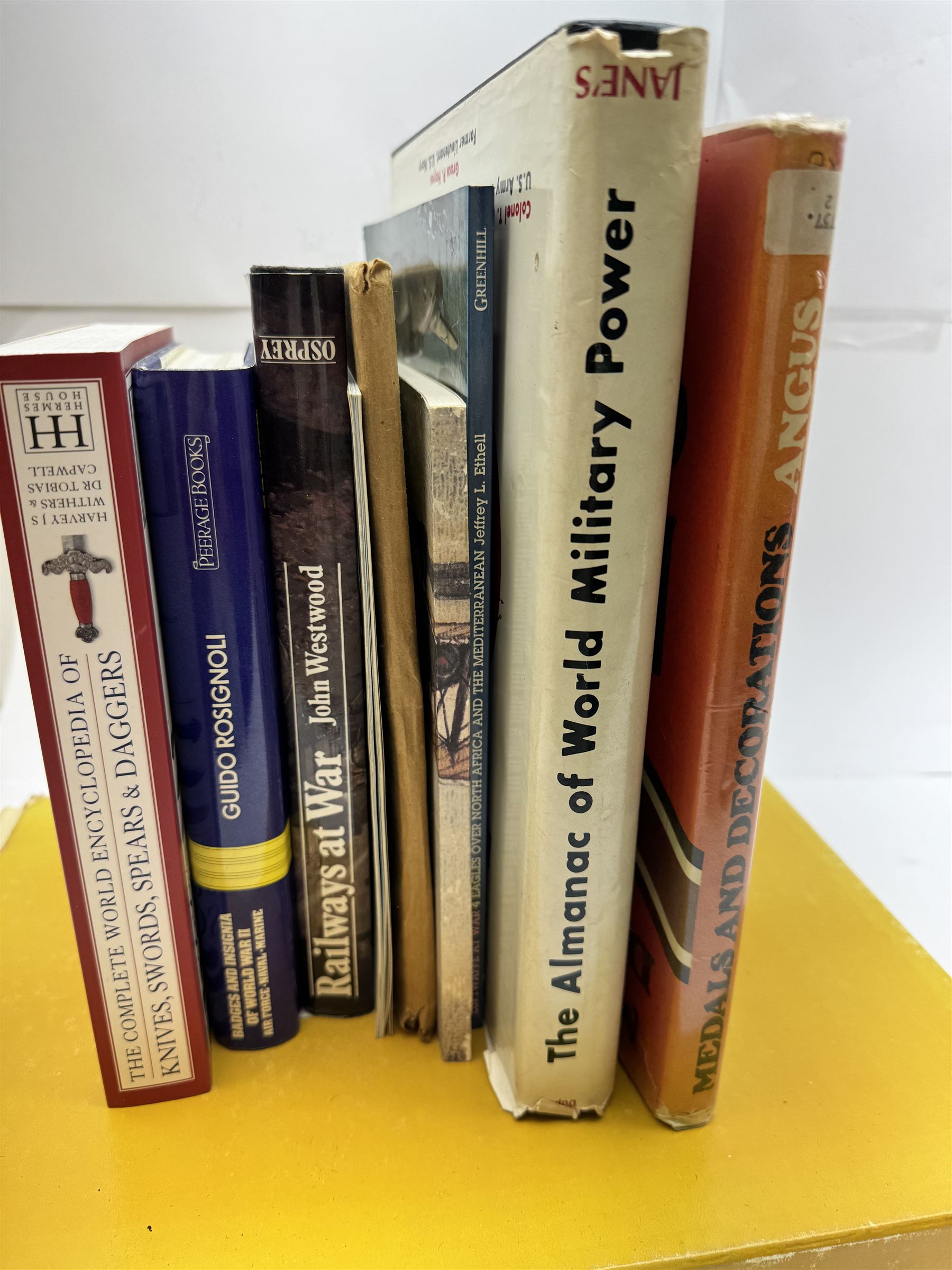 Saber, Clifford; Desert Rat Sketch Book, published by Sketchbook Press, New York 1959 in slipcase, together with military reference books, including The Illustrated Encyclopedia of Fire Arms, Winchester the gun that took the West etc