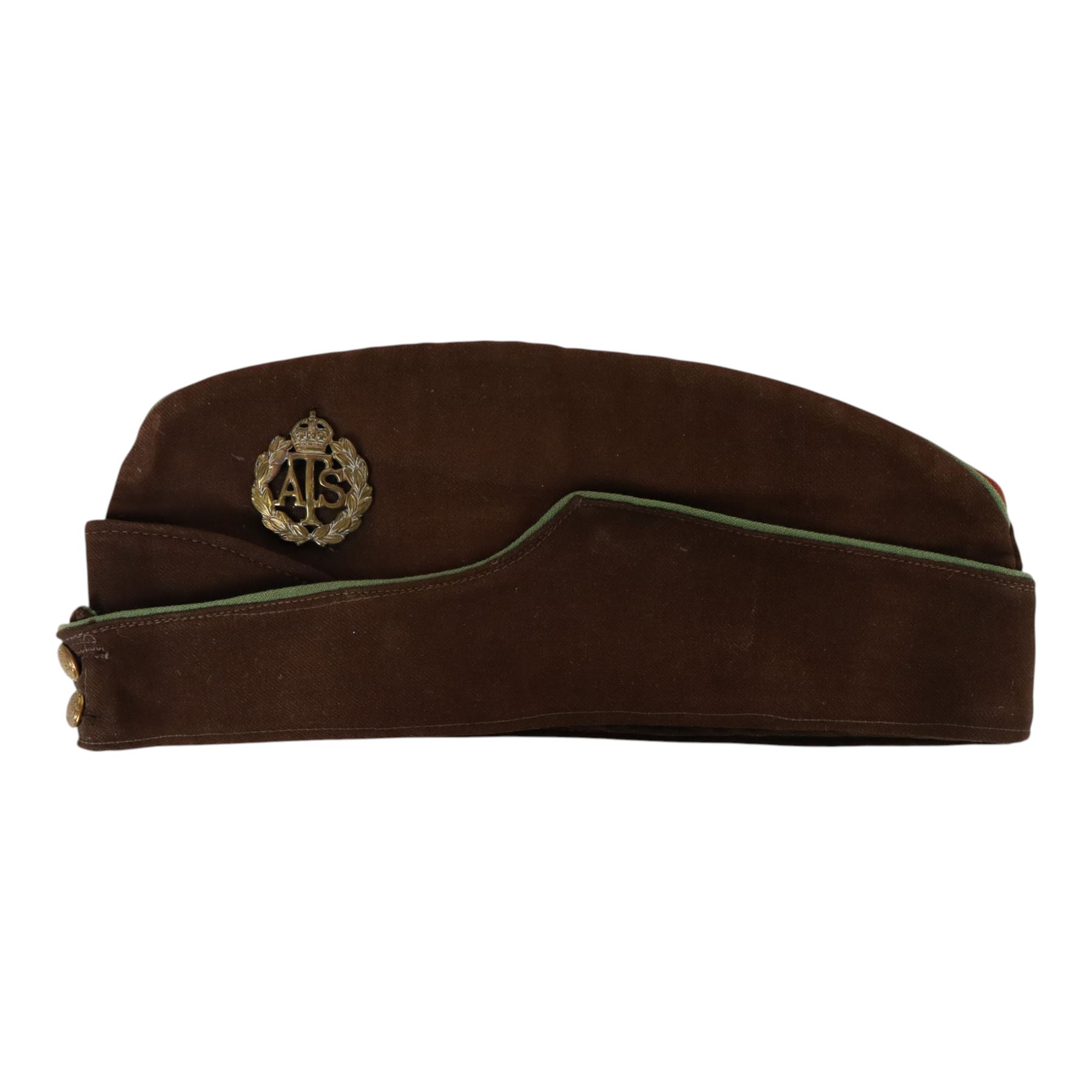 WWII service caps, comprising RAF cap and belt, Army Service Corps cap  by Sanders and Brightman and Auxiliary Territorial cap