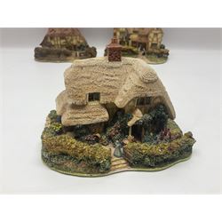 Twelve Lilliput Lanes, including the full Helen Allingham Collection, Chalfont St  Giles, Midhurst, Great Wishford and Witley and from the Blaise Hamlet Classics Collection, Circular Cottage, Dial Cottage, Double Cottage etc, all with original boxes 