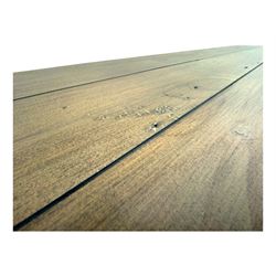 Barker & Stonehouse - contemporary 'Charlie' reclaimed wood chest, rectangular plank top over three short and four long drawers, raised on square supports