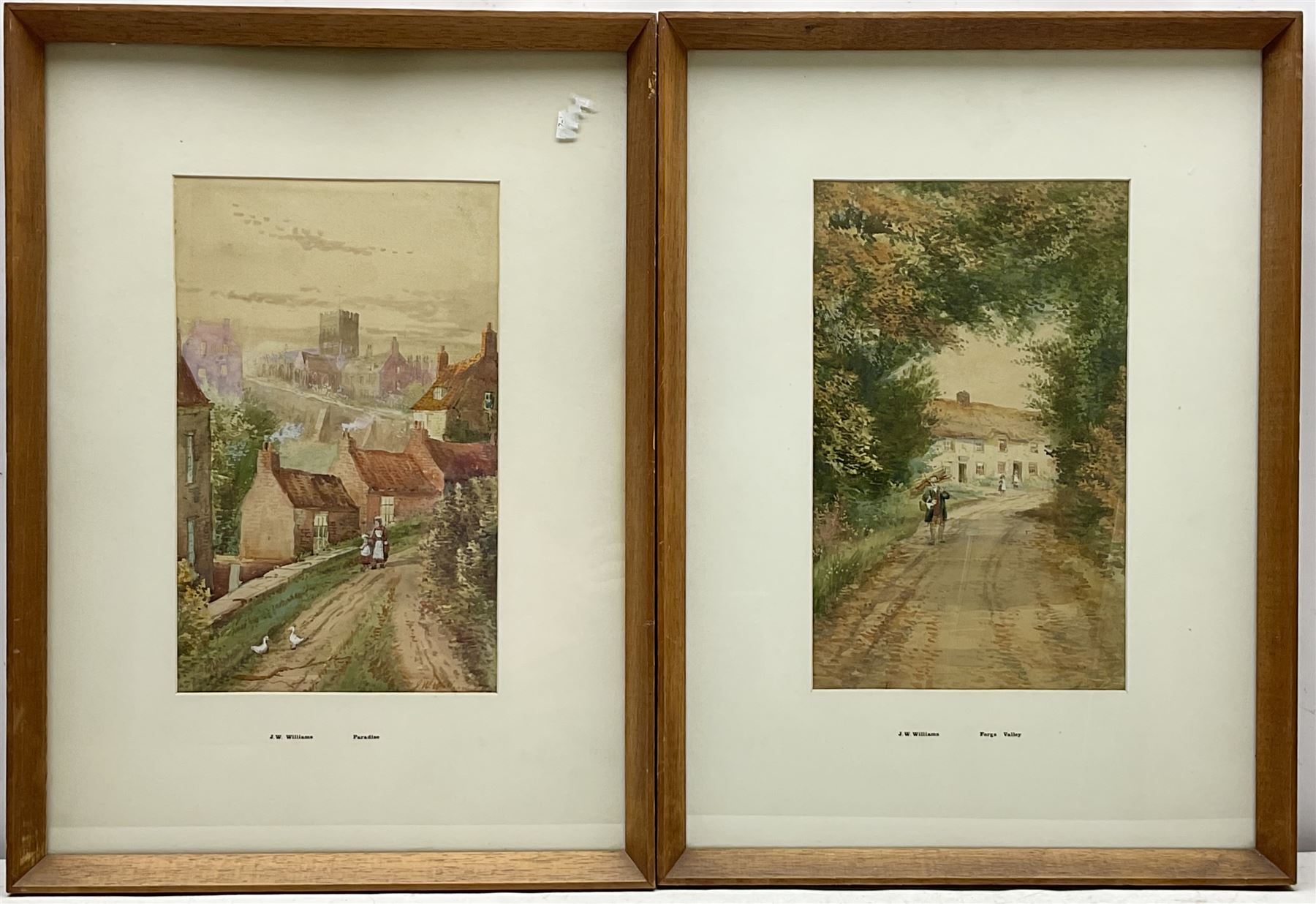 John Wynne Williams (British fl.1900-1920): 'Forge Valley' and 'Paradise', pair watercolours signed, titled on mount 33cm x 20cm (2)