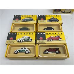 Twenty-five Lledo Vanguards 1:43 scale 1950s-1960s Classic Popular Saloon Cars die-cast models, all boxed (25)