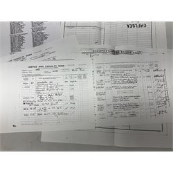 George VI General Service Medal with two clasps for Palestine 1945-48 and Cyprus and MID oak leaf awarded to 14887162 Sjt. C.F.A. Lloyd R.A.M.C. together with WW2 War Medal 1939-1945; both with ribbons; and quantity of photocopied research material including Army Records and London Gazette