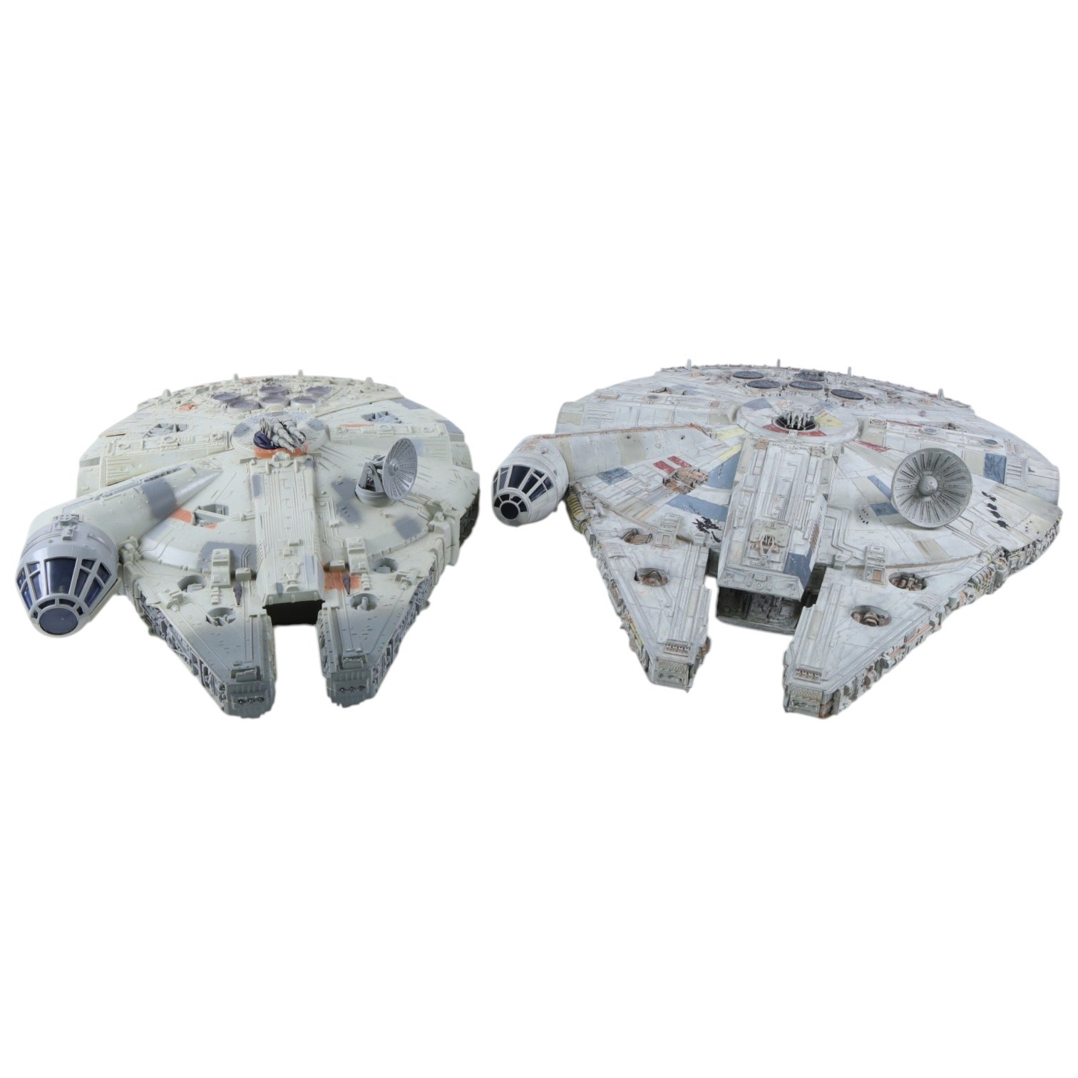 Two Star Wars Millennium Falcon models, comprising Kenner Power of the Force and a custom painted example, largest L72cm