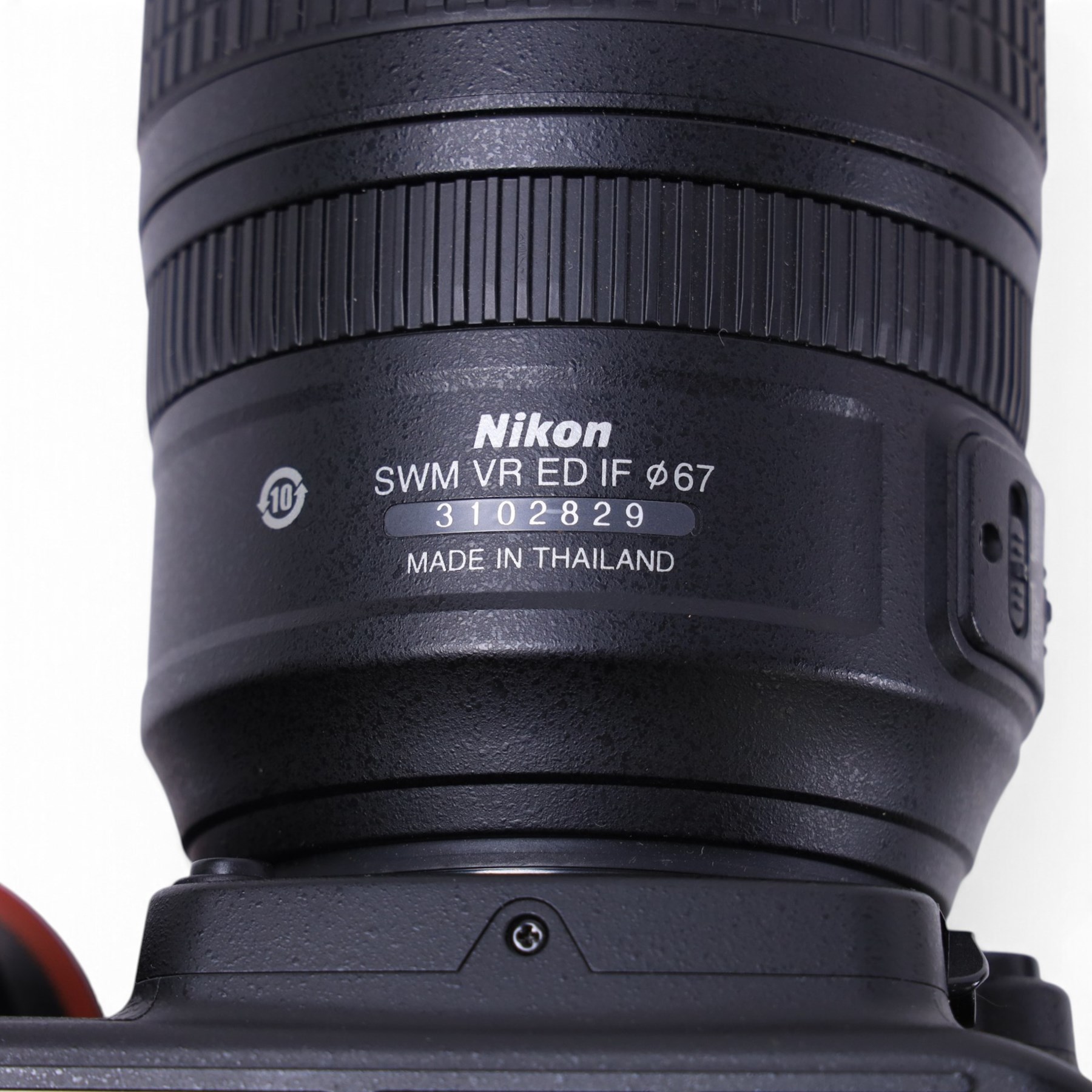 Nikon D90 DSLR camera body, serial no. 8230680, with a Nikon ED AF-S Nikkor 70-300mm 1:4.5-5.6 G lens, serial no. 3102829, with battery and Nikon Quick Charger, in carry case with other accessories including hoods, caps and filters