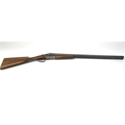 Spanish Zabala 12-bore box lock non-ejector side-by-side double barrel shotgun with walnut stock and 70cm barrels, No.22100, L113cm overall SHOTGUN CERTIFICATE REQUIRED
