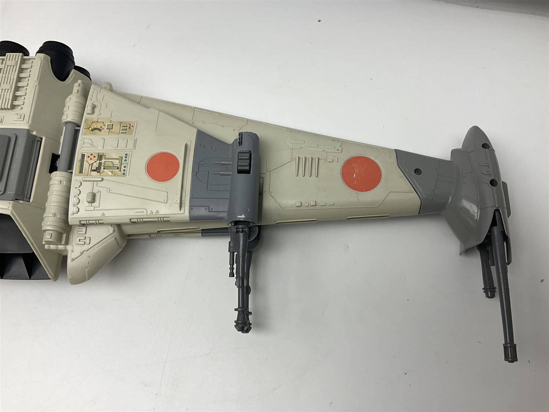 Star Wars - three space vehicles comprising B-Wing fighter and large Millenium Falcon space ship; both with instructions; and Boba Fett Slave 1; all unboxed (3)