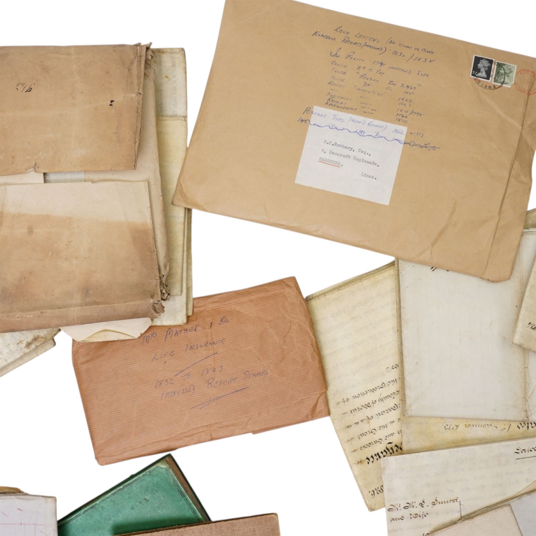 The Mather Family Archive - An extensive collection dating from 1690 to the 19th century of family indentures including Wills, Leases, Conveyances, Abstracts of Title etc .together with two 19th century photograph albums, ambrotypes, autograph and scrap books, ledgers etc and wall shields with the Mather crest, family tree etc.
The Mather family of Lancashire has a lineage of considerable historic interest on both sides of the Atlantic.  The family trace back to Richard Mather (1596-1669) a prominent Puritan minister who emigrated to New England in 1635. His descendants in America include his son, Increase Mather (1639-1732), president of Harvard College and his grandson Cotton Mather (1663-1728) who was an influential theologian and writer of early American history