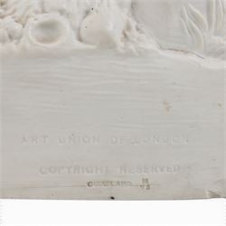 Parian porcelain figure Mending the Net, impressed 