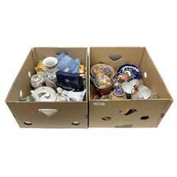 Collection of ceramics to include Royal Doulton The Gemstones Collection April figure, Wedgwood jasperware, Japanese tea wares etc
