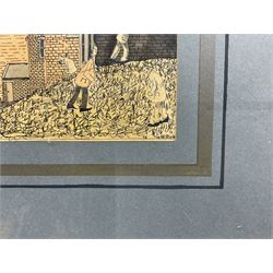 Geoffrey Woolsey Birks (Northern British 1929-1993): The Factory, watercolour and ink on buff paper signed and dated '73, 14.5cm x 18cm 
Provenance: private collection, purchased Capes Dunn & Co. 5th April 2016 Lot 45