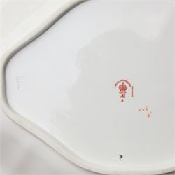 Royal Crown Derby pattern 1128 dessert dish, date mark for 1919 