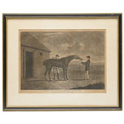 John June (British fl.1740-1770) after Francis Sartorius (British 1734-1804): 'The Famous Horse Pumkin', etching p.1794 unsigned 25cm x 35cm; John Harris Jr. (British 1791-1873) after Major General Walter Fane (British 1828-1885): 'Portraits - 2nd Punjab Cavalry', hand-coloured etching p.1856 unsigned 26.5cm x 35cm (2)