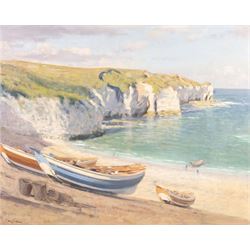Walter Goodin (British 1907-1992): North Landing Flamborough, oil on board signed 60cm x 74.5cm
