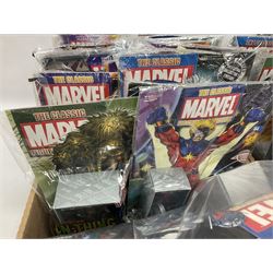 Eaglemoss The Classic Marvel Figurine Collection - forty-one magazines with models each as issued in unopened plastic bags; eleven boxed models and eight loose periodicals; in three boxes (60)