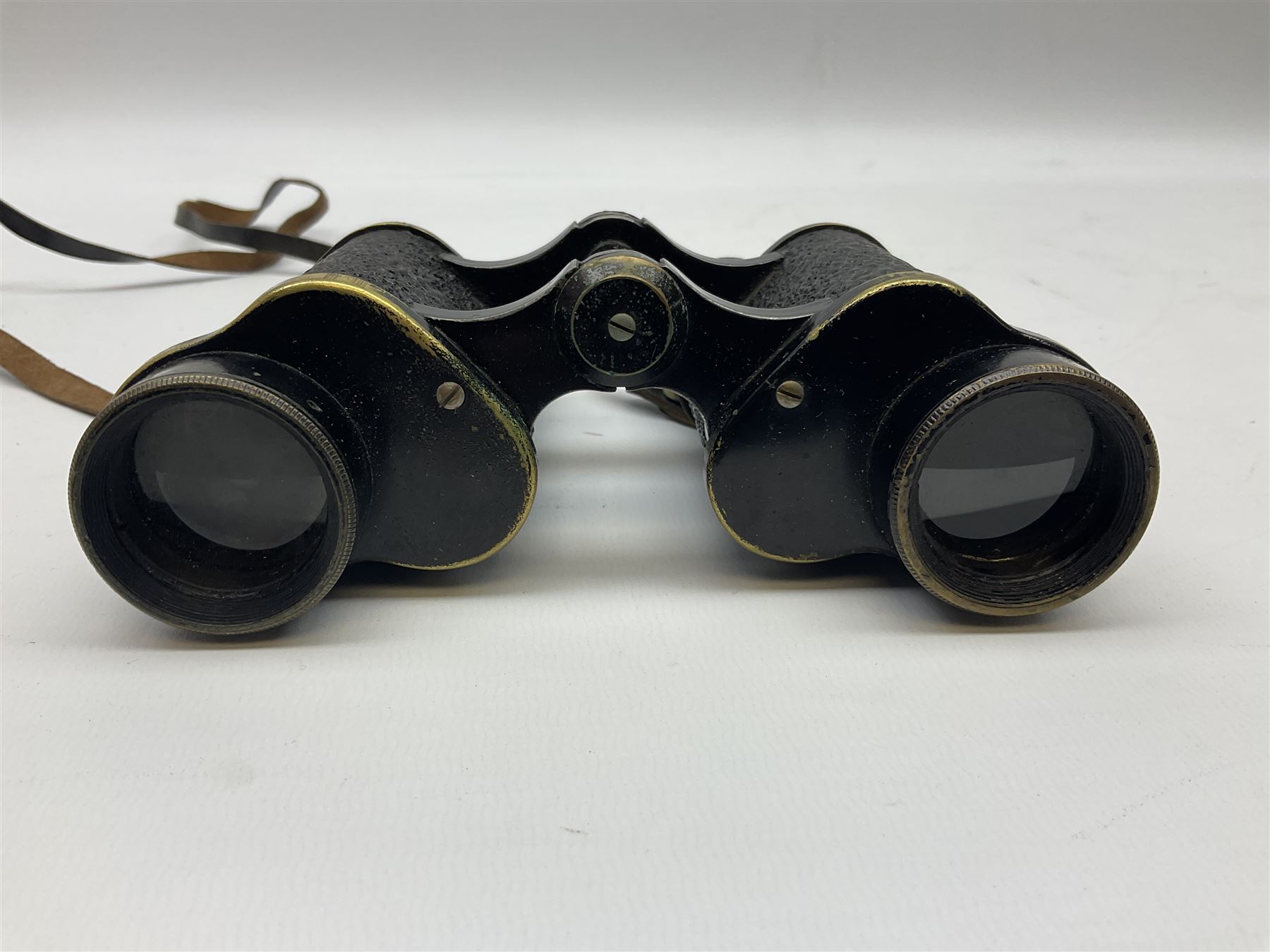 WW2 Air Ministry pair of 6x binoculars by Watson-Baker Co. Ltd, model no. G.E./293, dated 1943, serial no.8568, in similarly marked calf leather carrying case