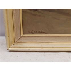 Walter Goodin (British 1907-1992): Cobles at North Landing Flamborough, oil on board signed 59cm x 74cm