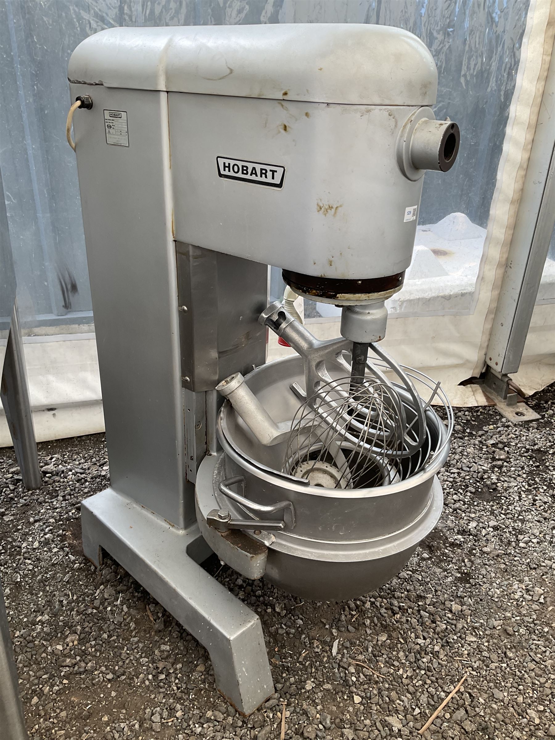Hobart H401 40qt 3 phase commercial mixer, with whisks, bowl and accessories - THIS LOT IS TO BE COLLECTED BY APPOINTMENT FROM DUGGLEBY STORAGE, GREAT HILL, EASTFIELD, SCARBOROUGH, YO11 3TX