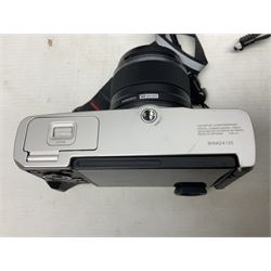 Olympus PEN-F camera body, with 'Olympus M- Zuiko Digital 25mm 1: 1.8' lens,  'Olympus M- Zuiko Digital 75-300mm 1: 4.8 - 6.7' lens and  'Olympus M- Zuiko Digital 17mm 1: 1.8' lens, with original box, together with Lowepro camera bag