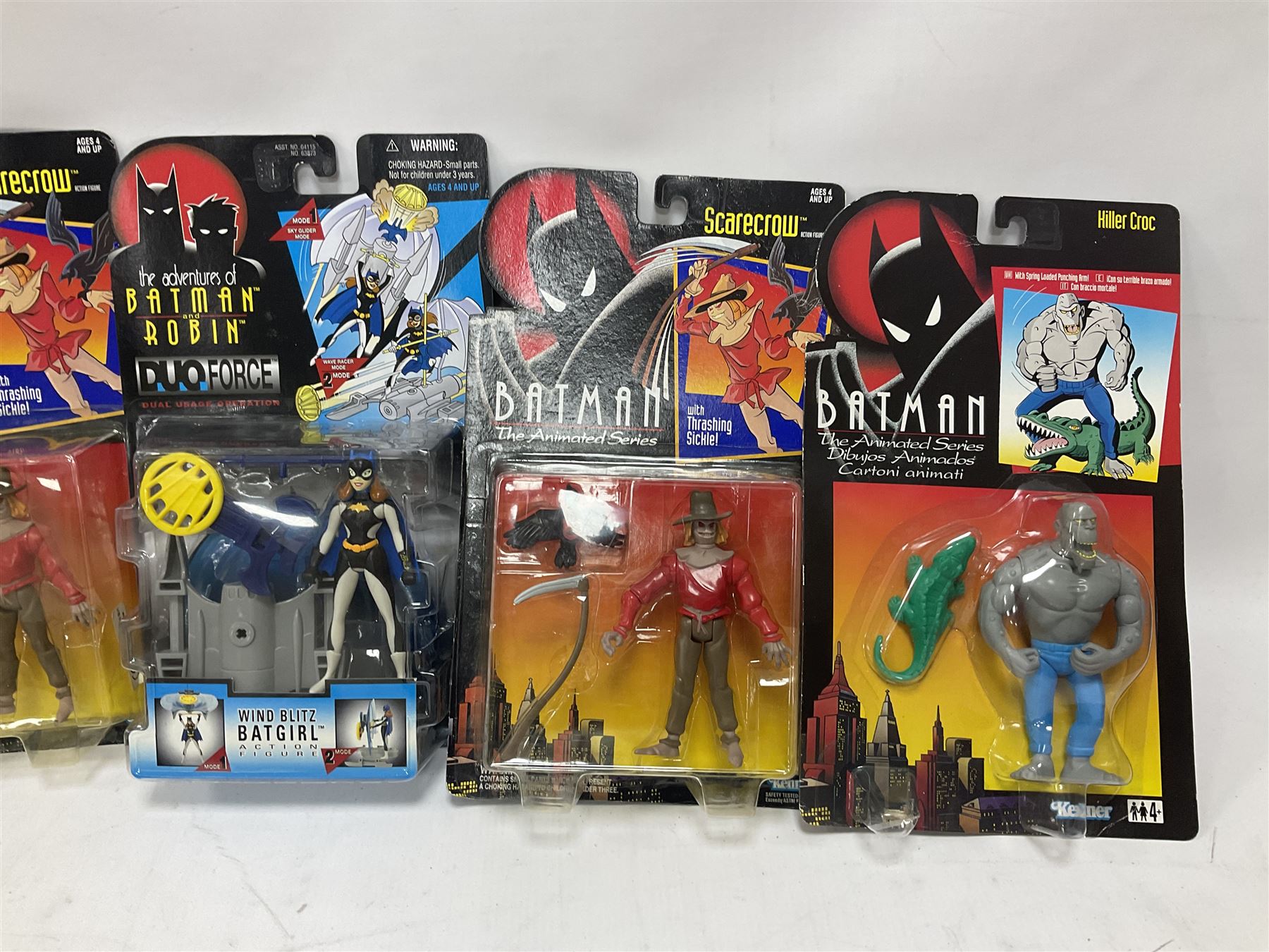 Twenty-four carded action figures of Batman (11) and other Super Heroes including Spiderman, DC Universe, Xyber 9 etc; all in unopened blister packs (24)