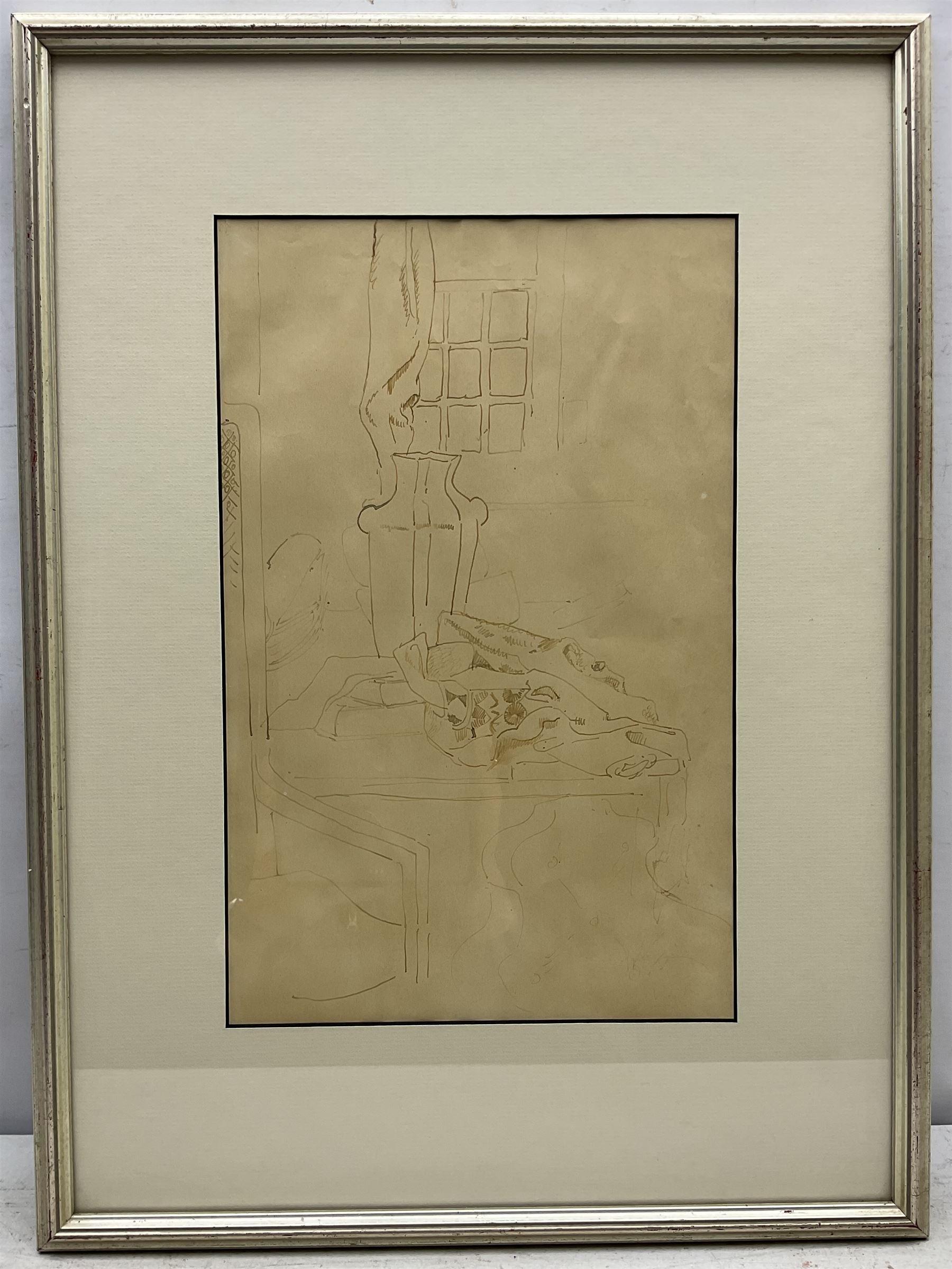 Roger Eliot Fry (British 1866-1934): 'Still Life', pen and ink unsigned c.1918, 36cm x 23cm 
Provenance: private collection, purchased The Bloomsbury Workshop, Galen Place, London, label verso