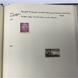 1850s and later mostly Spanish stamps including, imperf examples, some mint stamps, commemorative issues etc, housed in two albums 