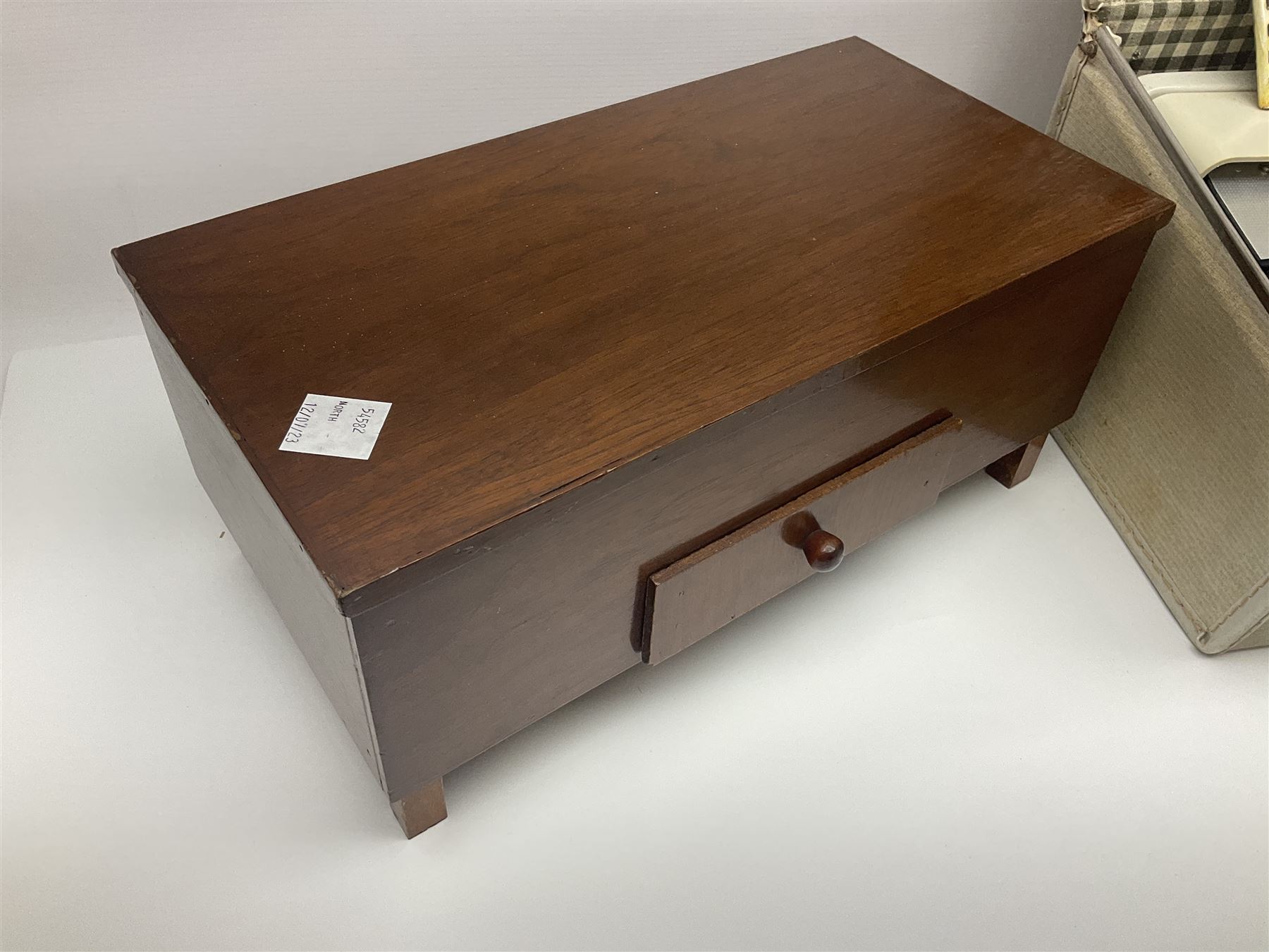 Husqvarna combina II sewing machine in case, with instruction manual and sewing box