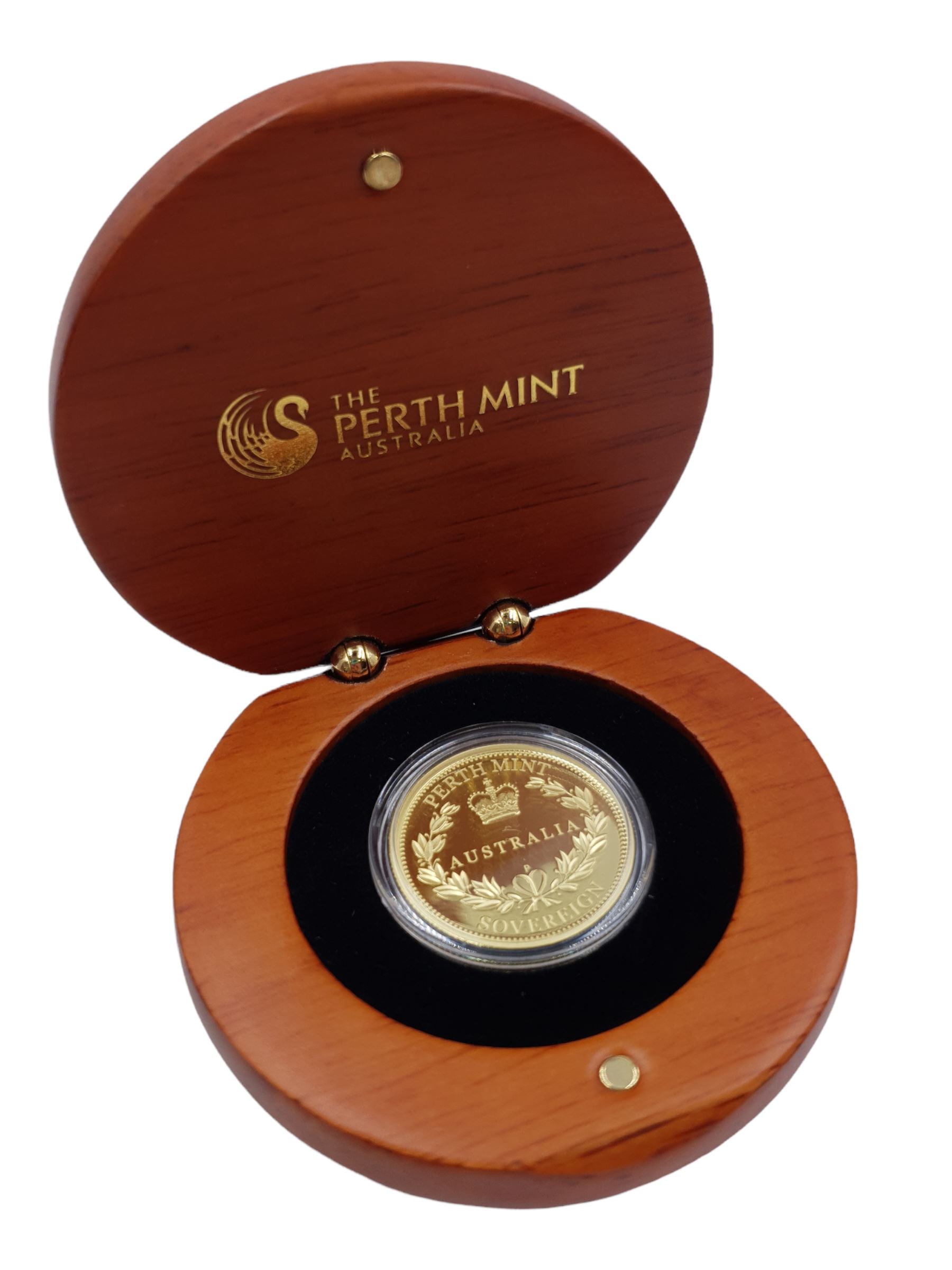 Queen Elizabeth II Australia 2015 gold proof full sovereign (25 dollars) coin, Perth mint, cased with certificate