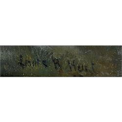 Louis Bosworth Hurt (Scottish 1856-1929): 'Where the Burn & River meet at Invershiel Loch Duich Ross', oil on canvas signed, titled verso 57cm x 88cm
