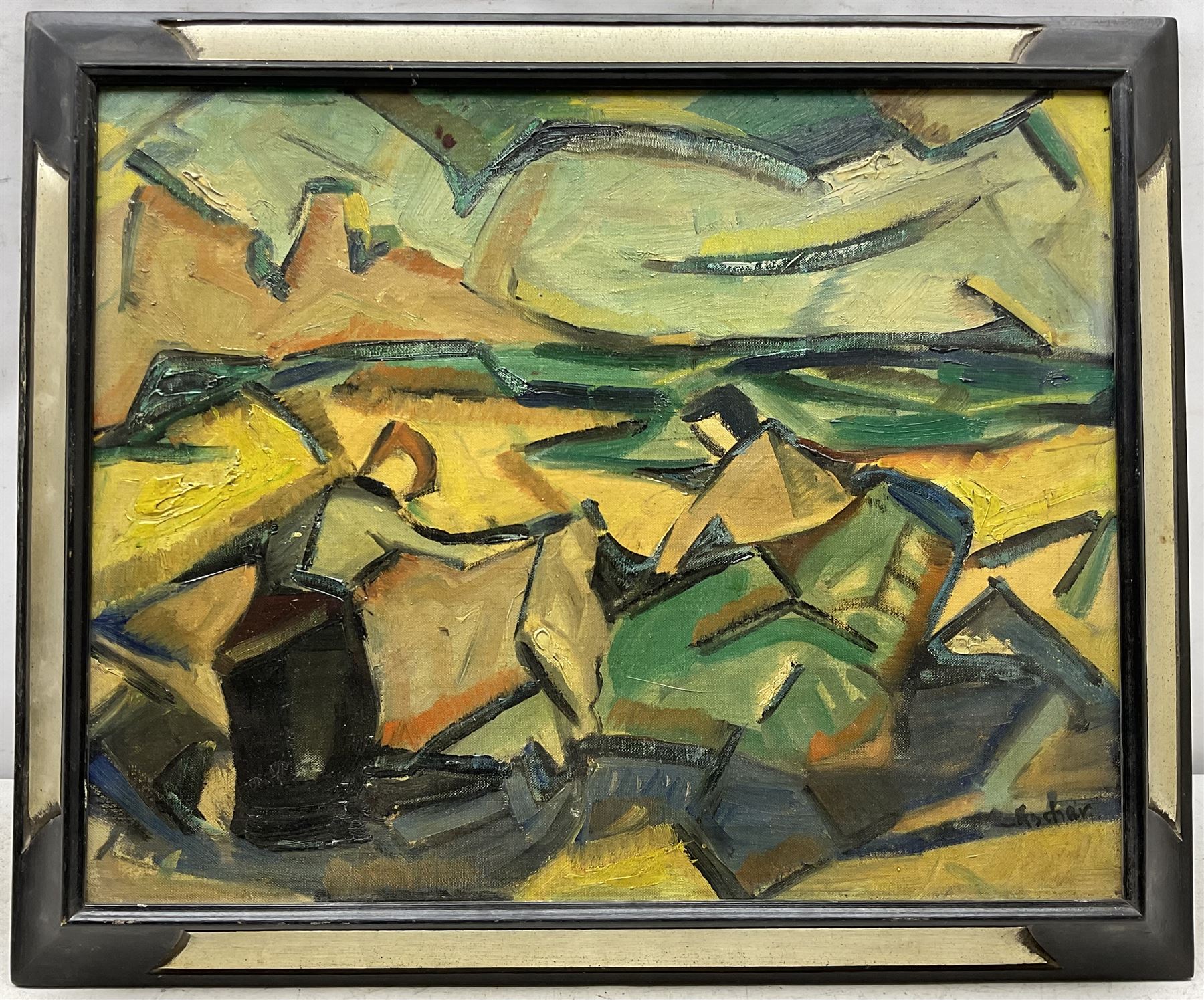 Georges Ascher (Polish 1884-1943): 'Two Washer Women', oil on canvas signed, titled and signed verso 40cm x 50cm
Notes: Ascher was a cousin of the painter Roman Kramsztyk. He studied architecture at the Warsaw University of Technology and then continued his studies in Germany. During the war, which set Poland against the Red Army (1919-1921), he joined the Polish army alongside Marshal Piłsudski, and was wounded during the battle of Lwow. After the Polish authorities decorated him, Ascher moved to Lwow and then to Warsaw. He married and became an architect. Moving to Paris in 1925 he devoted himself to art. In 1937, he left his apartment in Paris with his wife and daughter for La Ciotat, where he painted many landscapes. In 1943, Georges and his wife were arrested and sent to the Gurs internment camp. They were deported on convoy number 60 and were died in Auschwitz. Much of Ascher’s work was destroyed in his studio while he was arrested. 
Jewish Artists of the School of Paris 1905-1939 - From 1905 to 1939, Paris attracted artists from all over the globe as the capital of the art world. This period of artistic proliferation became known as the School of Paris, and includes a great diversity of artistic expression. Within the teeming art world centred on Montparnasse, one group set itself apart: Jewish artists from Russia, Poland, and Central Europe. Although their styles were diverse, they shared the common fate of fleeing anti-Semitic persecutions in their home countries. Some became famous in the 1920s, such as Soutine, Lipchitz, and Chagall, while others did not have the time or the luck to gain renown. Nearly half of these artists died in Nazi concentration camps.