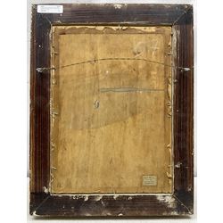 Charles James Lauder (Scottish 1841-1920): Tall Ship at the Quayside, oil on canvas laid on to board signed 34cm x 23cm